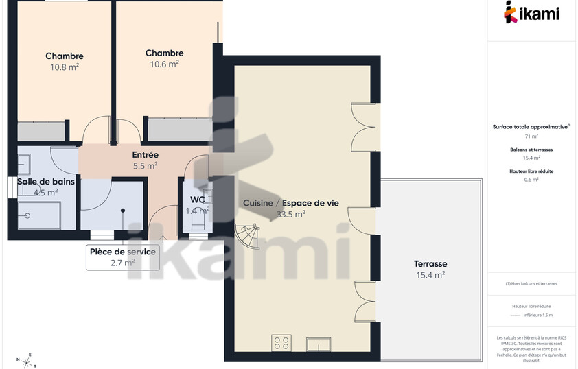 Maison 101m2 vie de plain-pied, 3 chambres. au calme entre Névez et Pont-Aven