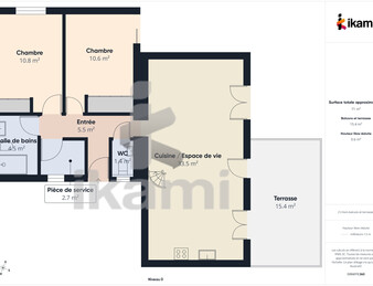 Maison 101m2 vie de plain-pied, 3 chambres. au calme entre Névez et Pont-Aven