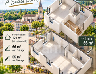 Appartement 3 pièces 65 m² · à Salles · 65 m² · 150 000 €